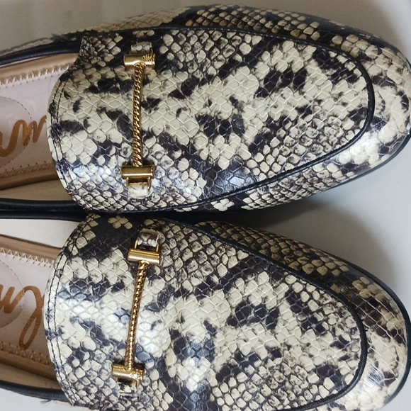 Sam Edelman "Lior" leather snakeskin bit slip on loafers - size 7 - Picture 7 of 11